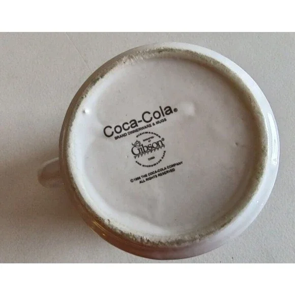 Coca Cola Polar Bear Coffee Mug Skiing Tea Cup Gibson 1996 - Picture 5 of 5